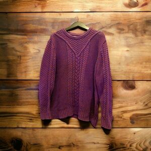 L.L. bean Signature- Fisherman’s cable knit women’s sweater - XL